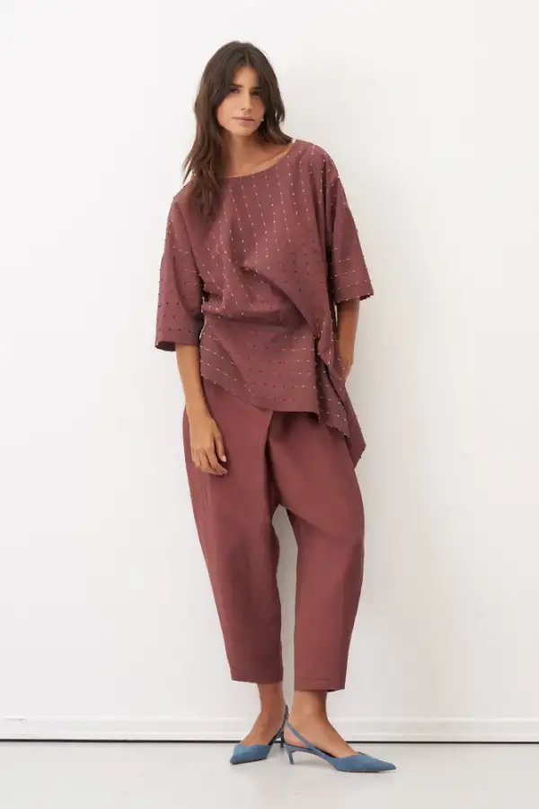 Patmos Bluz - Kahverengi - 4