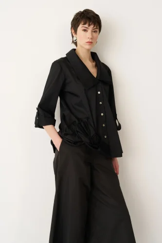 Pelovra Gömlek - Siyah - BIZE (1)