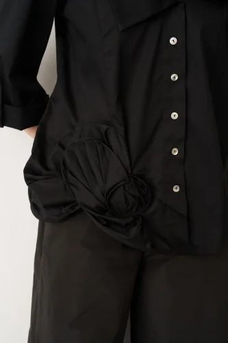 Pelovra Gömlek - Siyah - 4