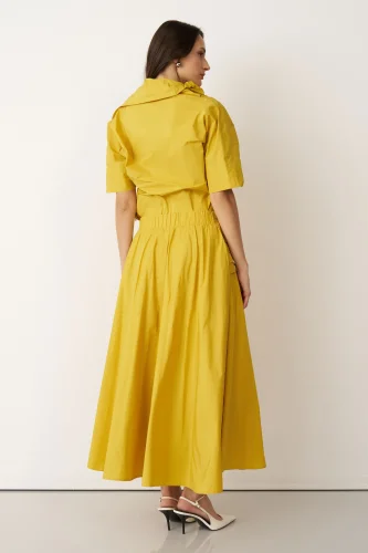 Petalas Kısa Bluz - Sarı - 4