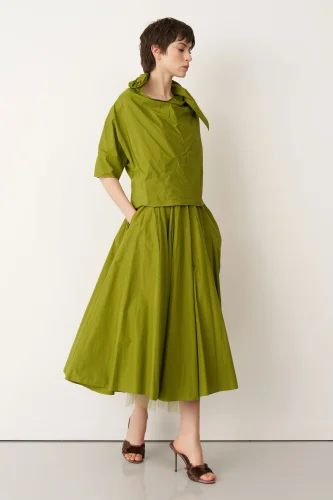 Petalas Kısa Bluz - Yeşil - BIZE (1)