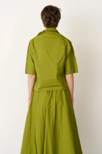 Petalas Kısa Bluz - Yeşil - 5