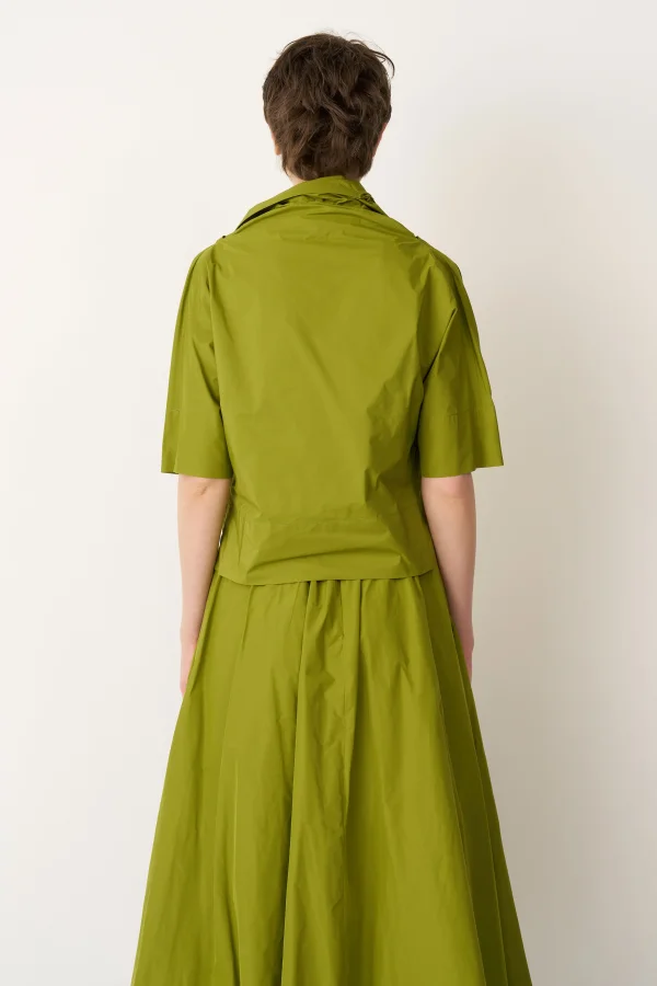 Petalas Kısa Bluz - Yeşil - 5