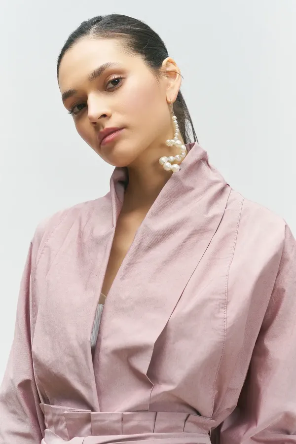 Pilise Kemerli Ceket - Kırmızı - 4