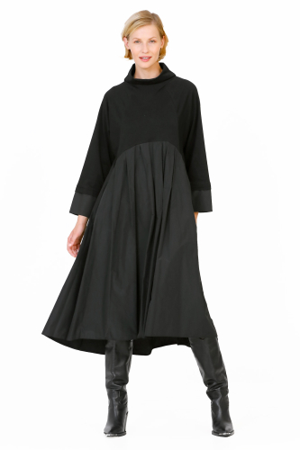 Pleated Dress - Black 