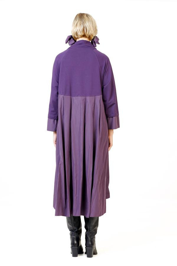 Pleated Dress - Purple - 6