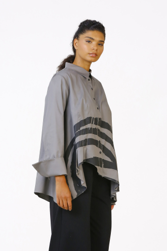 Pleated Printed Shirt - 3