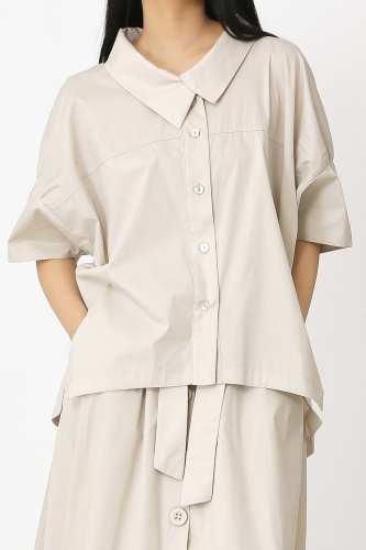 Poncho Shirt - Beige - 5
