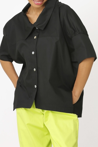 Poncho Shirt - Black - 5