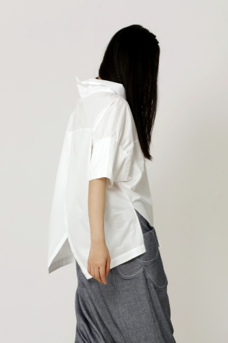Poncho Shirt - White - 5