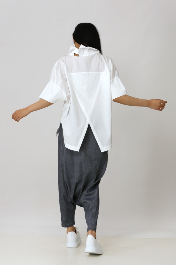 Poncho Shirt - White - 6