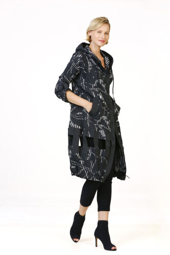 Printed Hooded Shirt Dress - 3