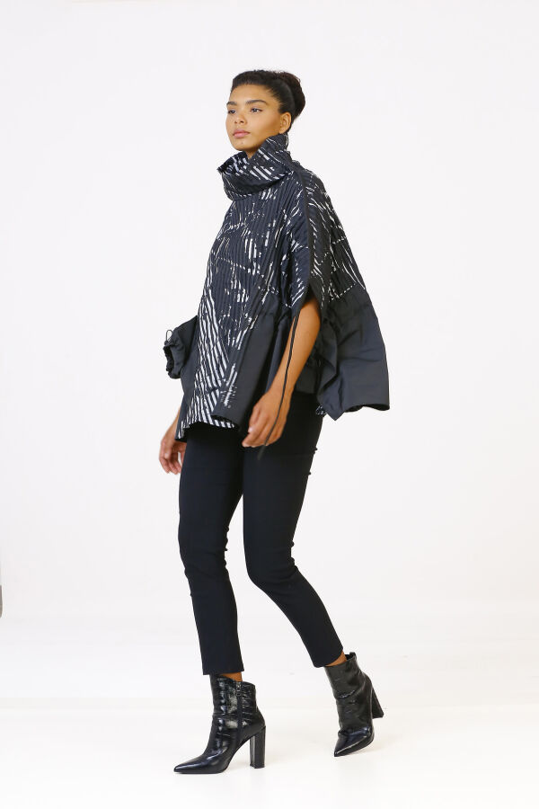 Printed Poncho Blouse - 4