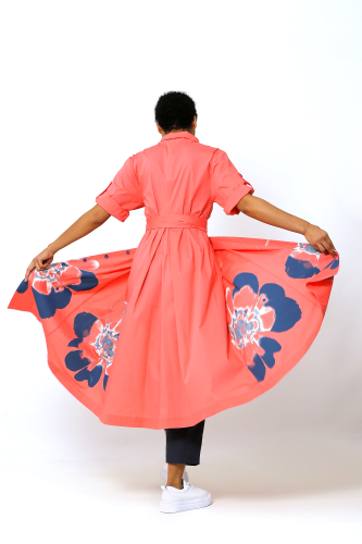فستان قميص مطبوع مع تنورة - مرجاني - 2