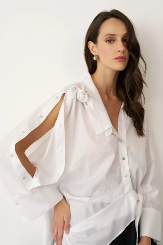 Psara Gömlek - Beyaz - 1