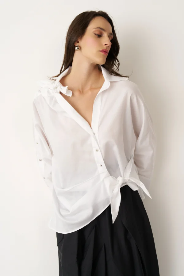 Psara Gömlek - Beyaz - 4