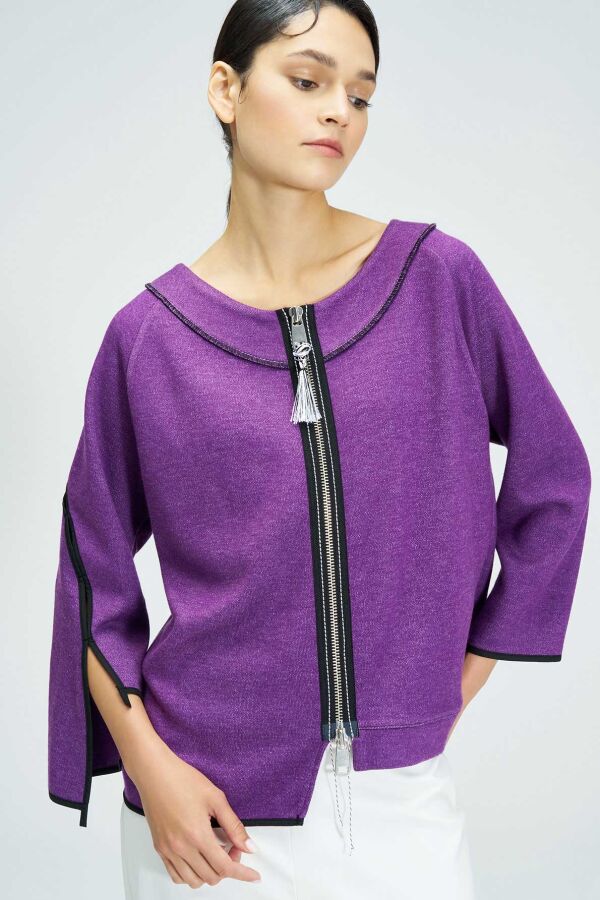 Purple Cardigan - 2