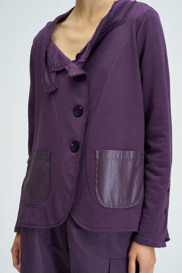 Purple Jacket with Shiny Pockets - 4