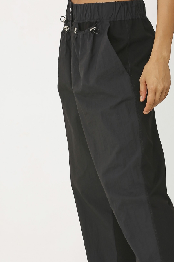Raincoat Fabric Pants - Black - 5