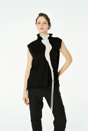 Rigel Kolsuz Bluz - Siyah - 3