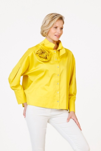 Rose Collar Shirt - Yellow - 3