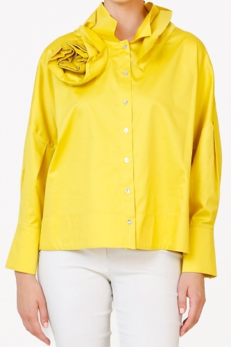 Rose Collar Shirt - Yellow - 4