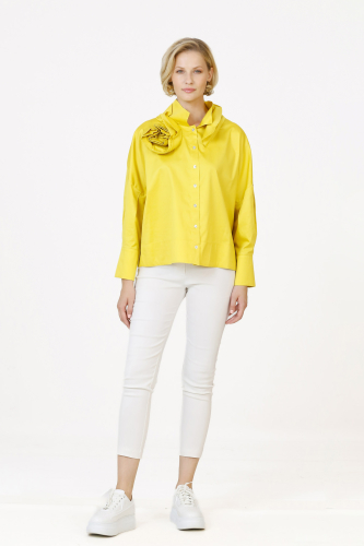 Rose Collar Shirt - Yellow - 1