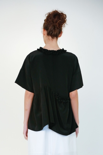 Ruffled Blouse with Collar and Bodice - 5