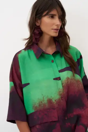 Santorini Gömlek - Desenli - 3