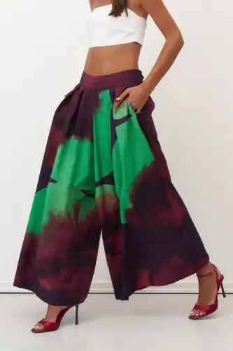 Santorini Pantolon - Desenli - 4