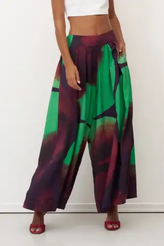 Santorini Pantolon - Desenli - 3