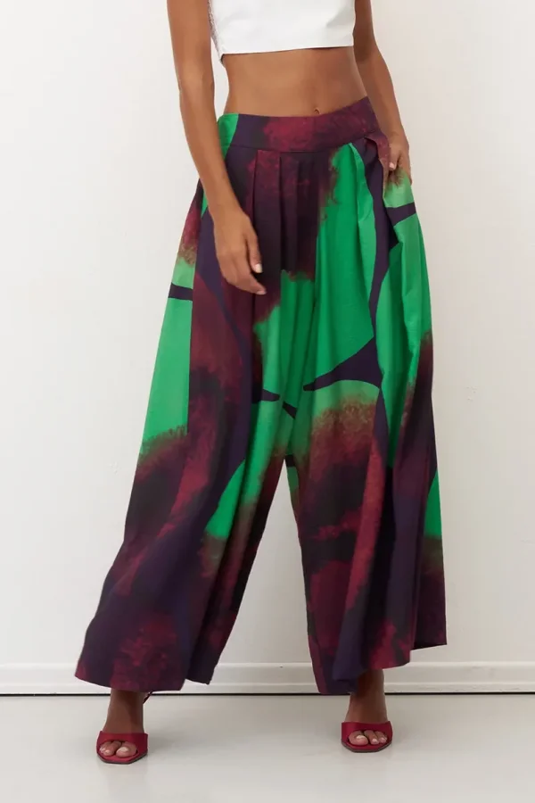 Santorini Pantolon - Desenli - 3