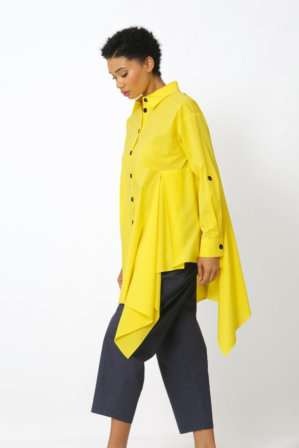 Side Detailed Shirt - Yellow - 2