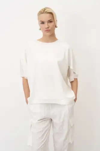 Sifnos Bluz - Beyaz - 1
