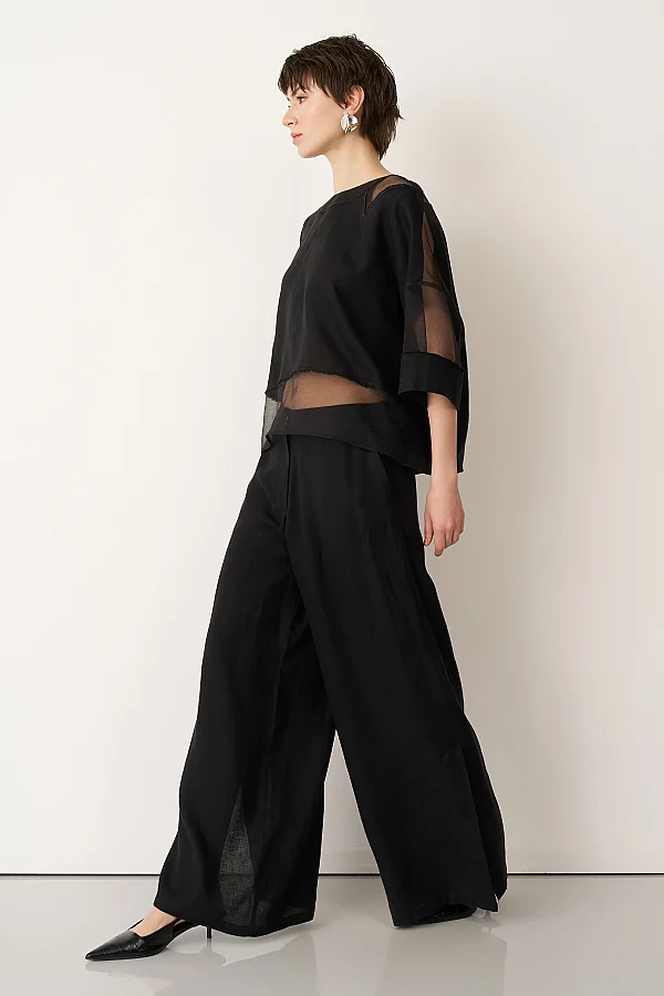 Siyah Anafi Uzun Pantolon - BIZE (1)