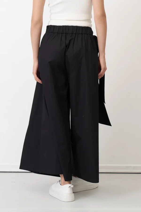 Siyah Beli Kemerli Çan Paça Nimos Pantolon - 5