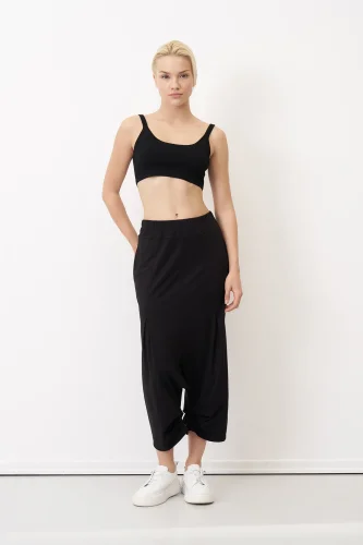 Siyah Cepli Şalvar Tipi Delos Pantolon - BIZE (1)