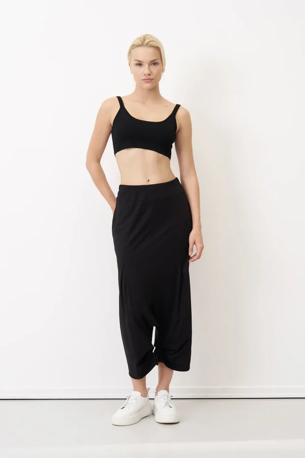 Siyah Cepli Şalvar Tipi Delos Pantolon - BIZE (1)