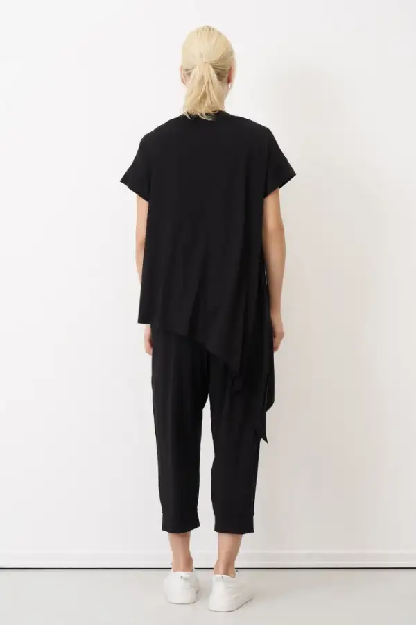 Siyah Göğsü Fermuarlı Kokkino Bluz - 5