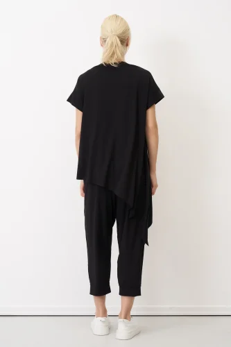 Siyah Göğsü Fermuarlı Kokkino Bluz - 5