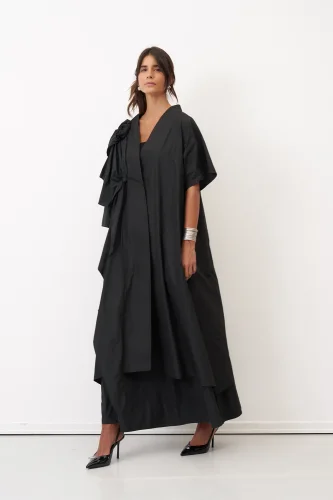 Siyah Petalas Kimono - 2