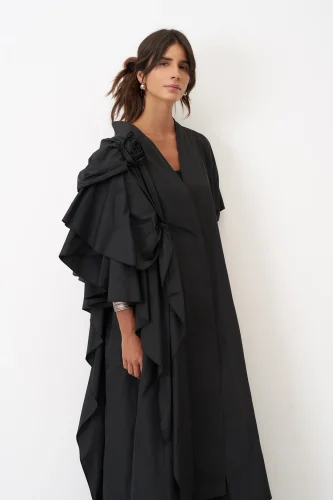 Siyah Petalas Kimono - 3