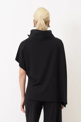 Siyah Tafta Dik Yakalı Kokkino Bluz - 5