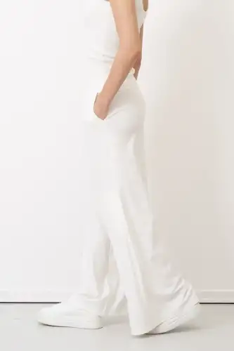 Spetses Cepli Pantolon - Beyaz - 4