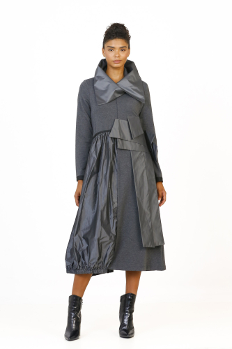 Taffeta Collar Dress 