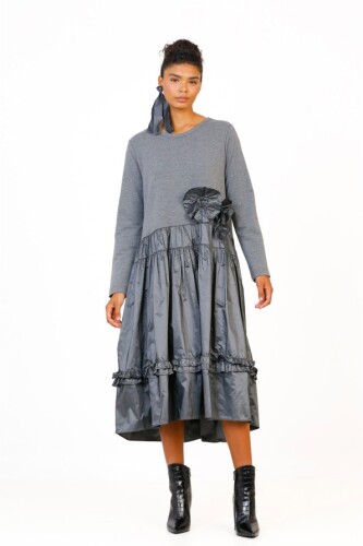 Taffeta Dress with Skirt - 2