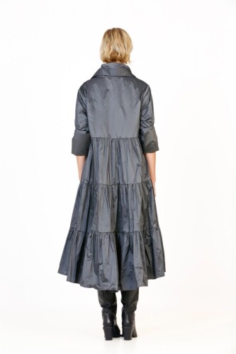 Taffeta Gathered Dress - 6