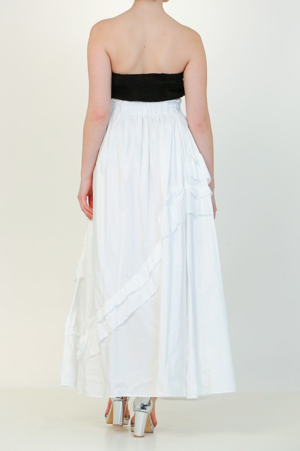 Taffeta Gypsy Skirt - White - 6
