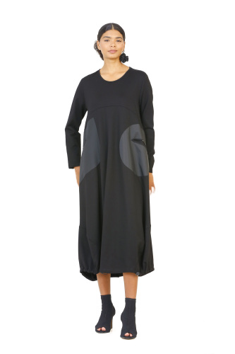 Taffeta Pocket Dress - Black - 4