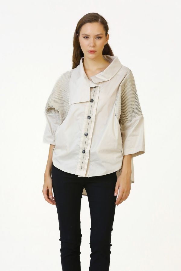 Taffeta Shirt - Beige - 2